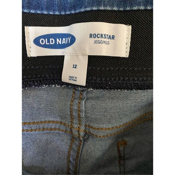  Old Navy women’s  pull on rockstar denim blue jagging’s size 12 - Picture 4 of 4